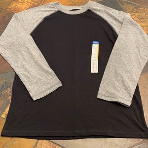 Boys Arizona Jean Co. shirt, gray and black, L (14/16)